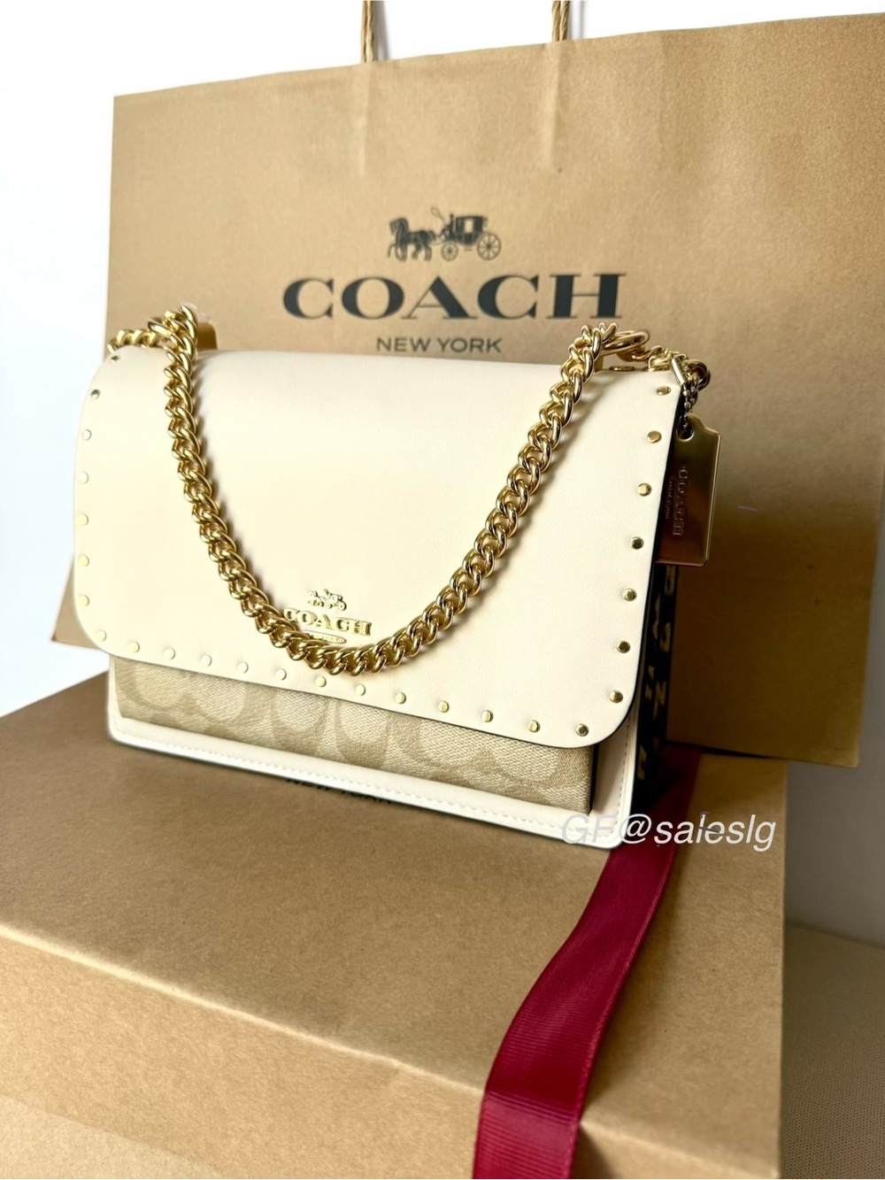NWT Coach Klare Shoulder & Crossbody Bag Signature Light Khaki Gift Set 90400